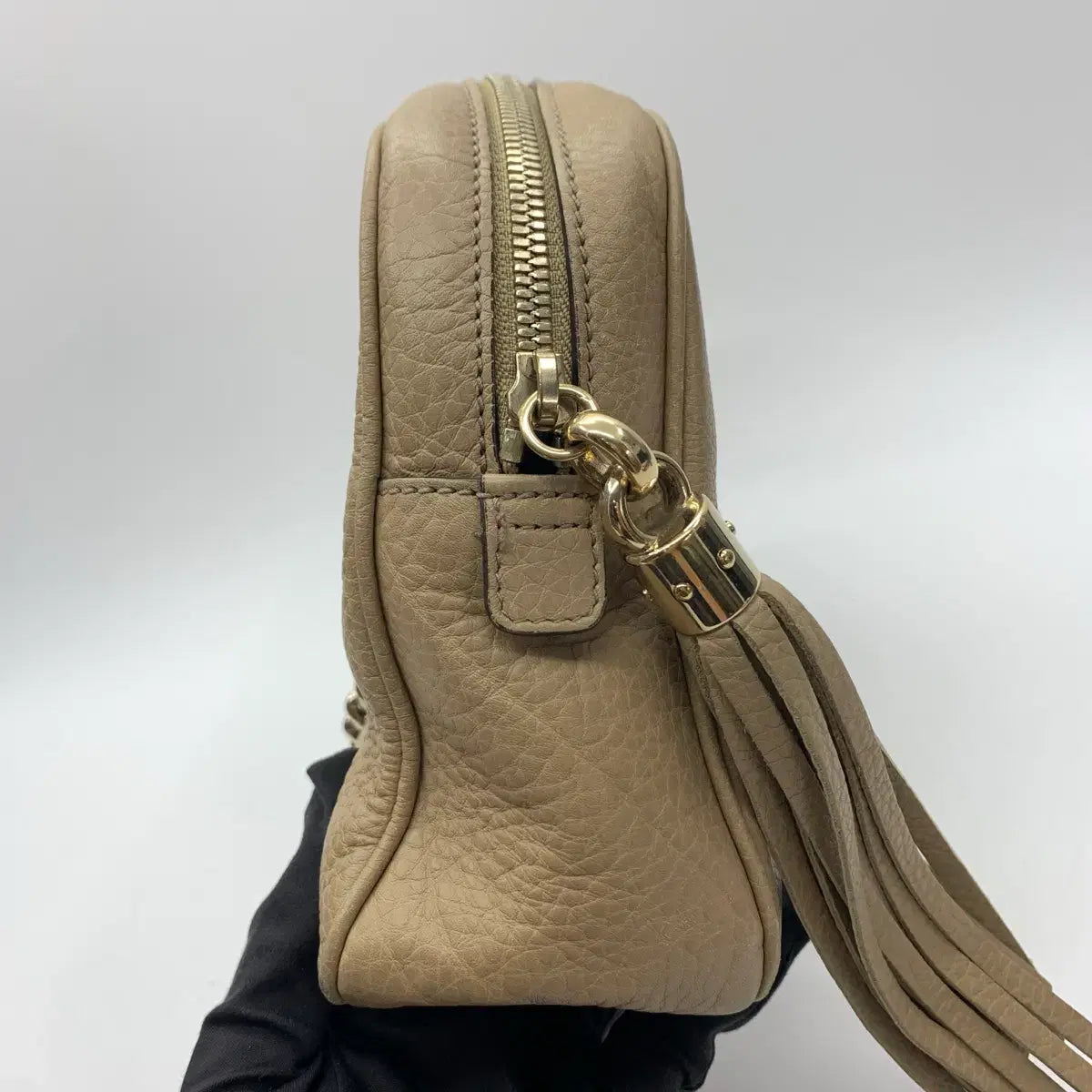 GUCCI Soho Leather Chain Shoulder Bag 308983 in Beige
