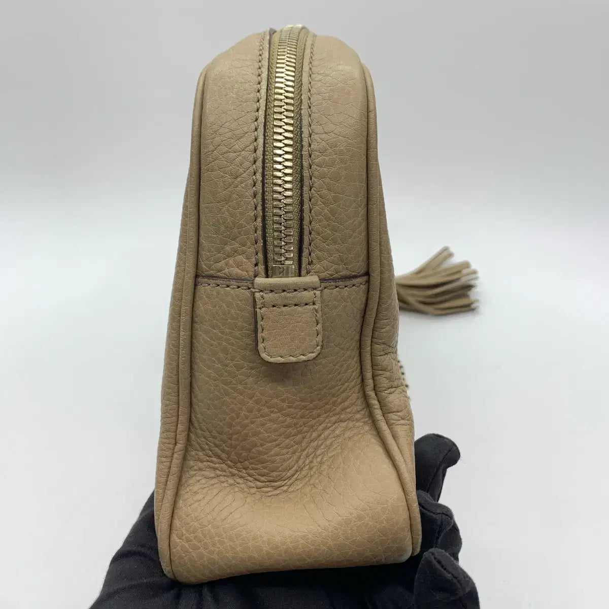 GUCCI Soho Leather Chain Shoulder Bag 308983 in Beige
