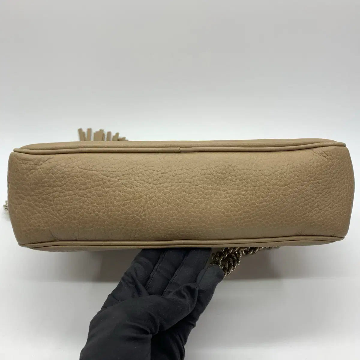 GUCCI Soho Leather Chain Shoulder Bag 308983 in Beige