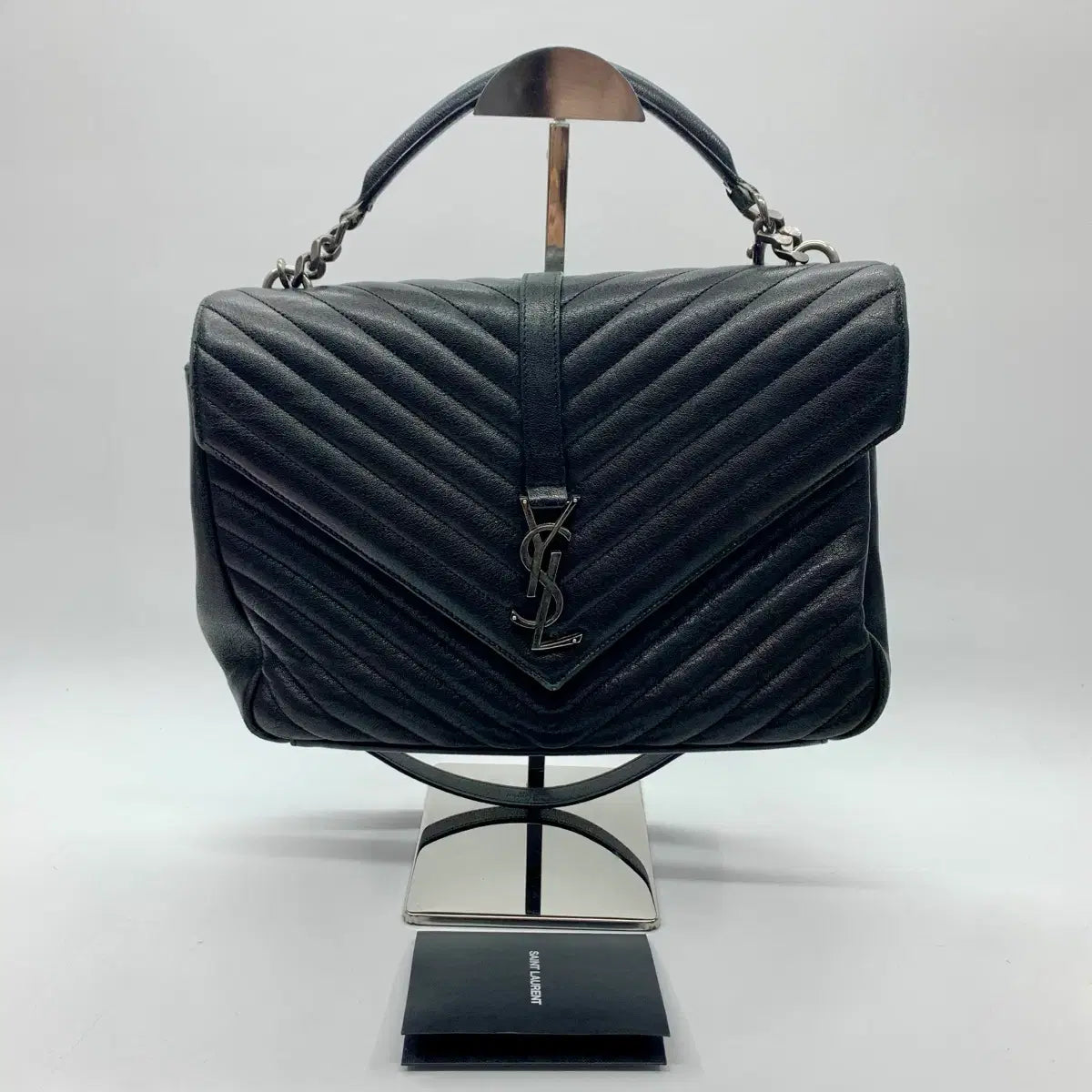 SAINT LAURENT College Large Tote Bag 487212 in Black