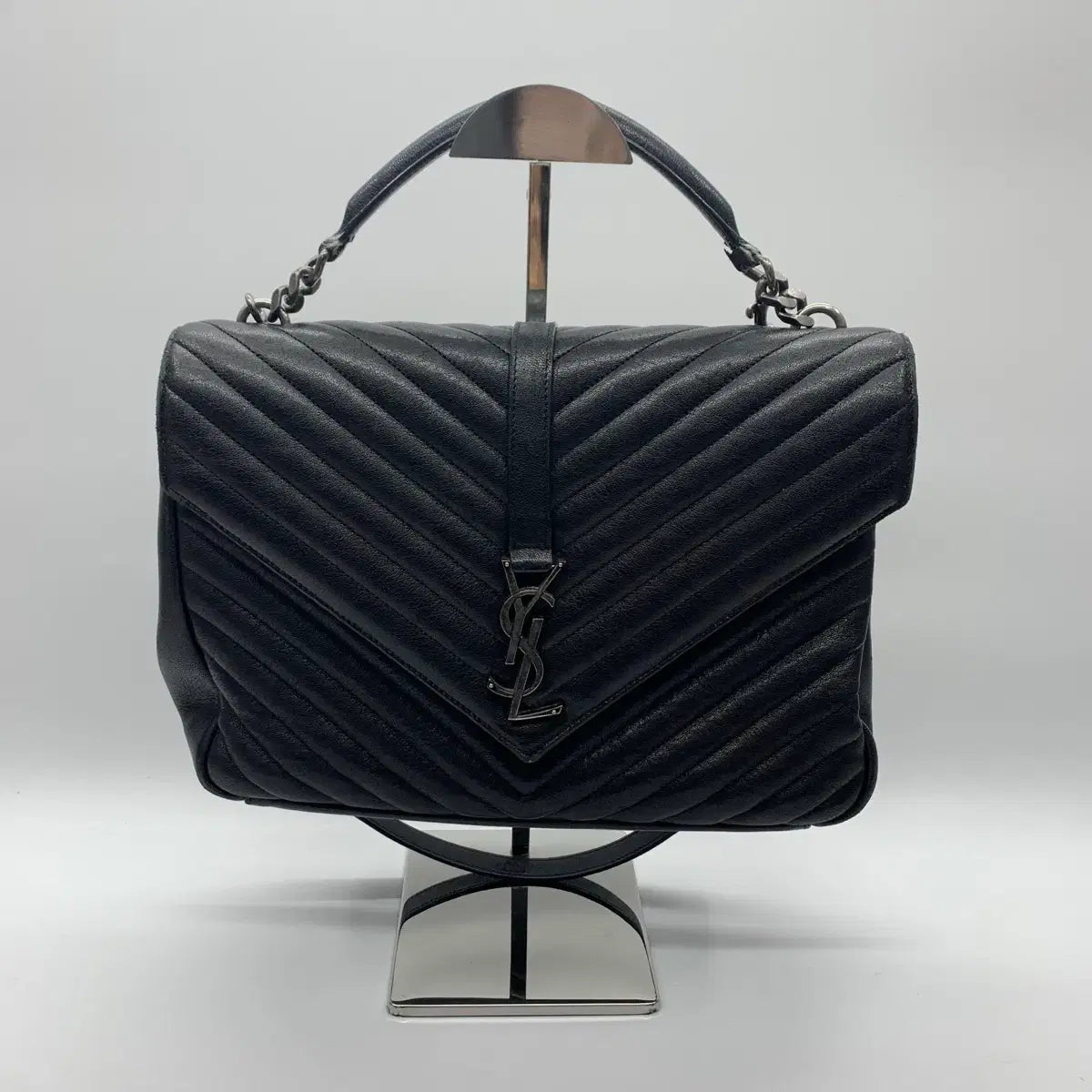 SAINT LAURENT College Large Tote Bag 487212 in Black