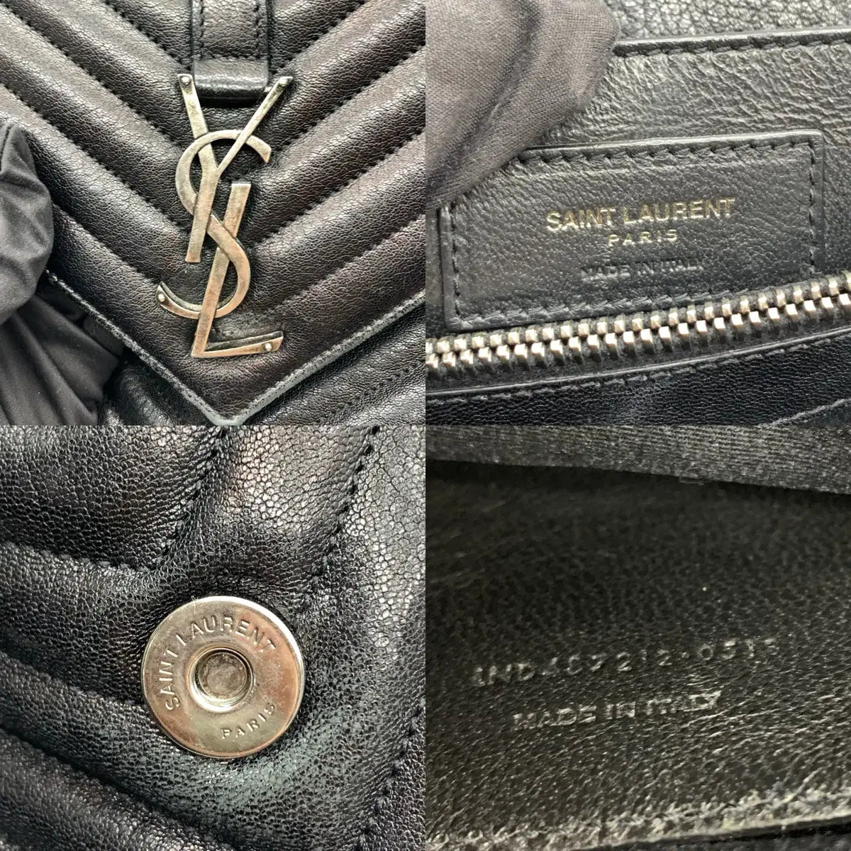 SAINT LAURENT College Large Tote Bag 487212 in Black