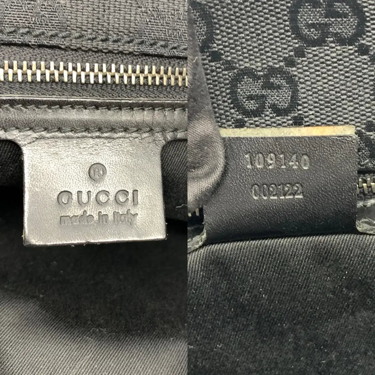 GUCCI Vintage Jacquard Shoulder Bag in Black