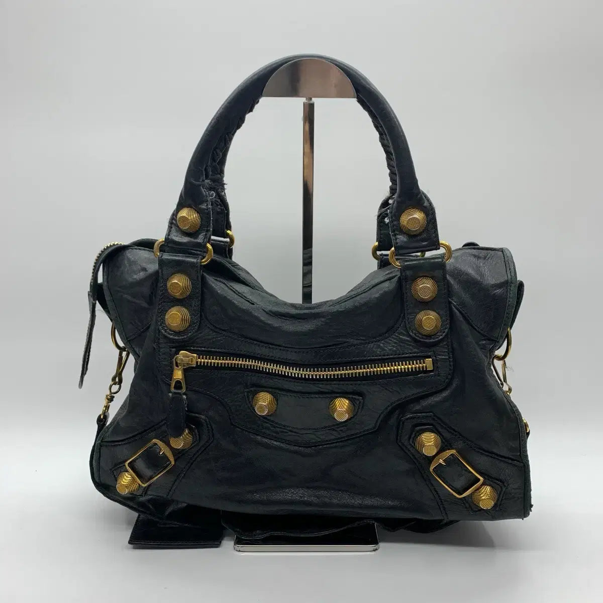 Balenciaga City Bag in Black with Gold-Tone Hardware