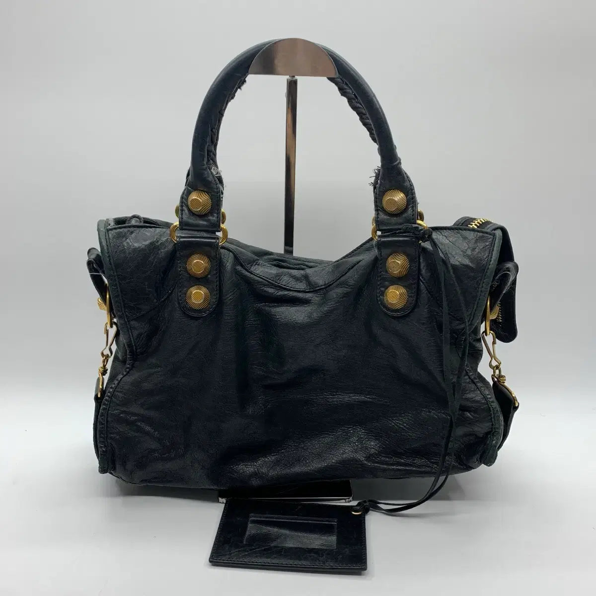 Balenciaga City Bag in Black with Gold-Tone Hardware