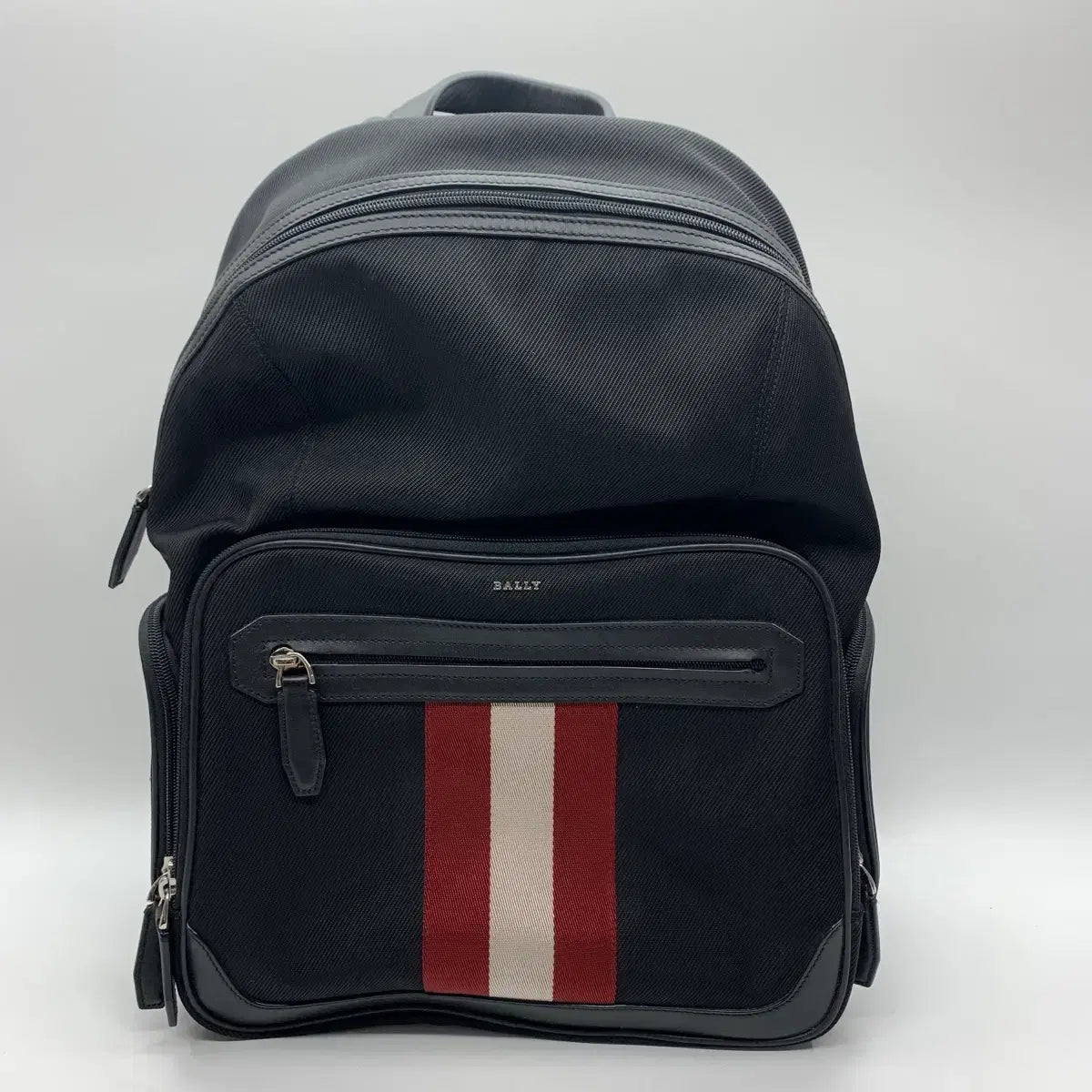 Bally Techno Nylon Leather-Trim Backpack in Black