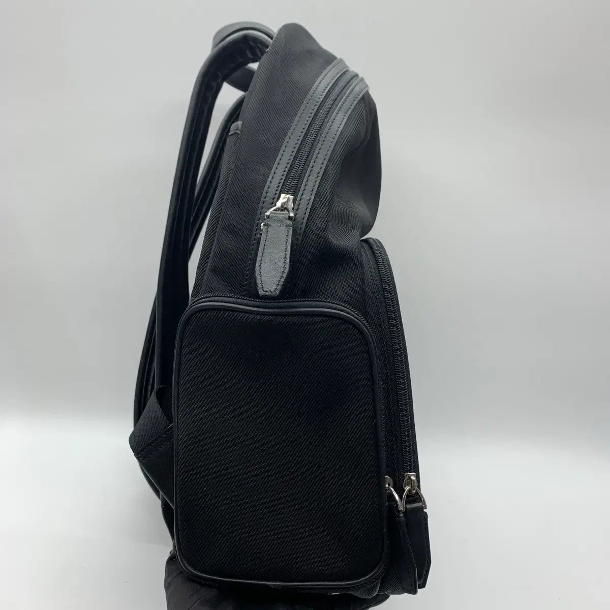 Bally Techno Nylon Leather-Trim Backpack in Black