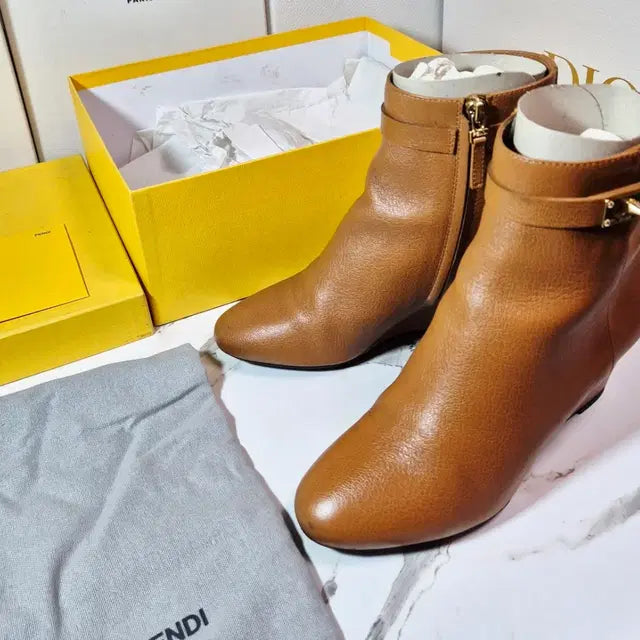 Fendi Wedge Ankle Boots for Women, Size 35.5