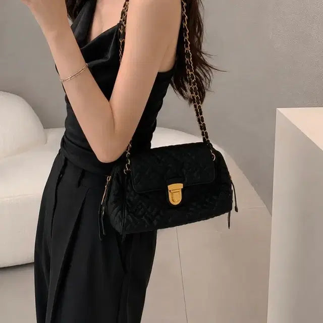 Prada Quilted Chain Nylon Shoulder Bag