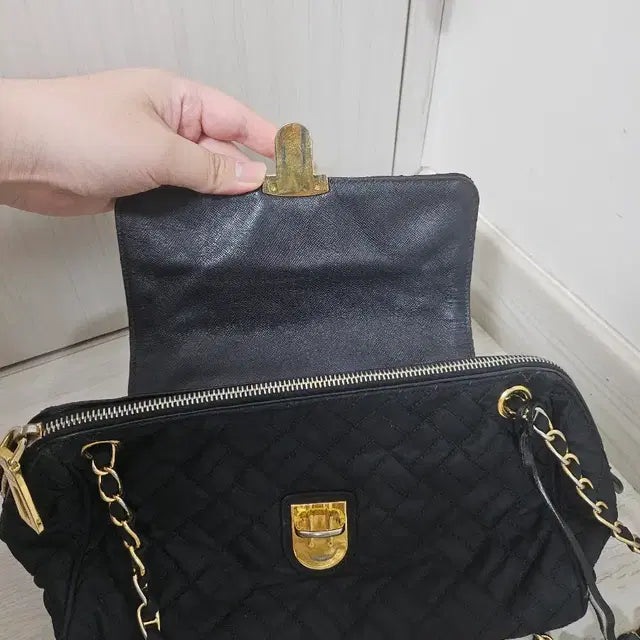Prada Quilted Chain Nylon Shoulder Bag