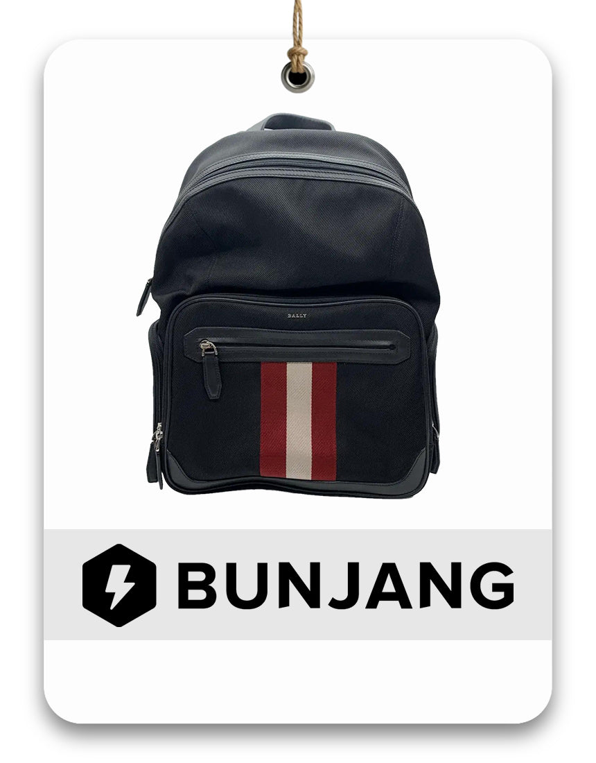 Bally Techno Nylon Leather-Trim Backpack in Black